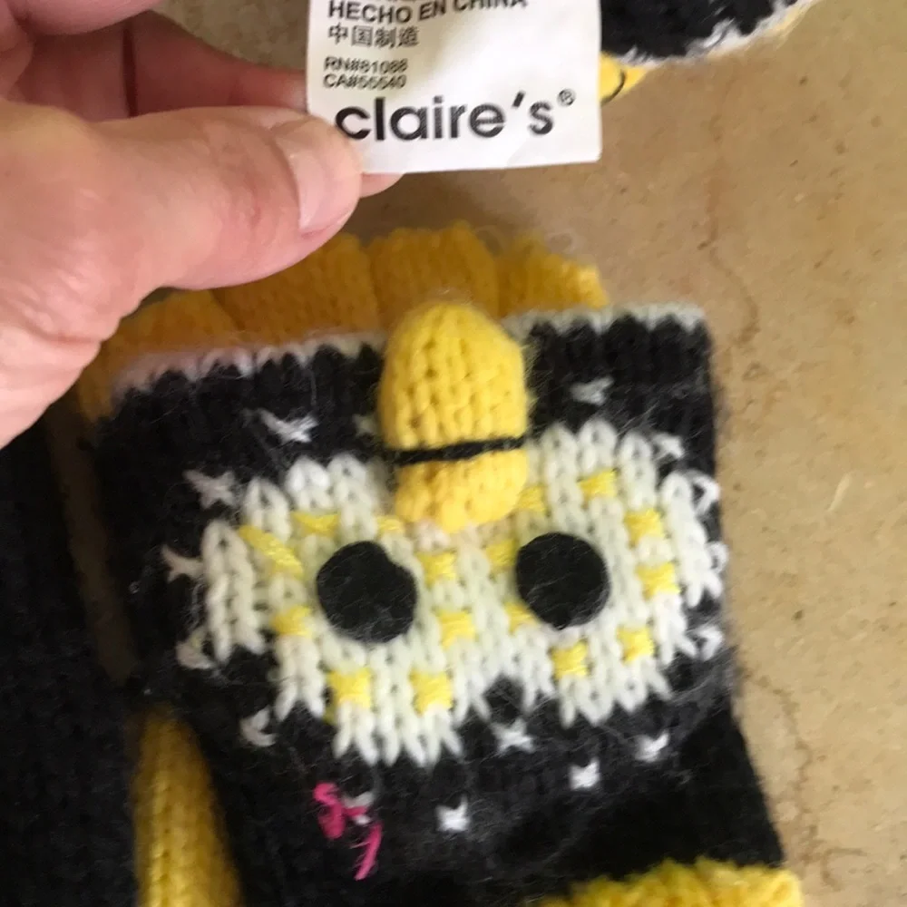 Earmuff and mitten set from Claire’s